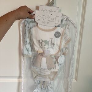 Kyle + Deena Beige & Sage Safari Baby Matching Set - 8 Piece